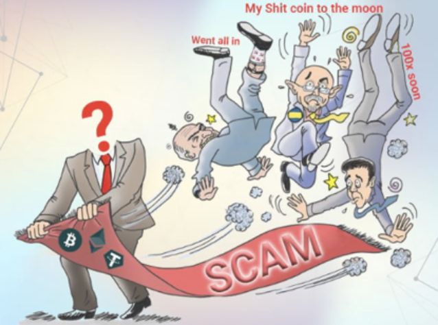 Rug Pull scam illustration